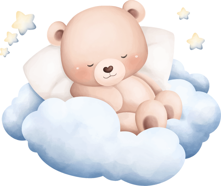 Baby Bear Sleeps on Cloud